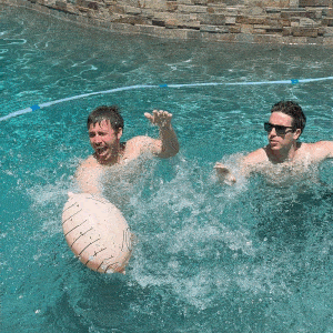 Crungologists having fun at the pool